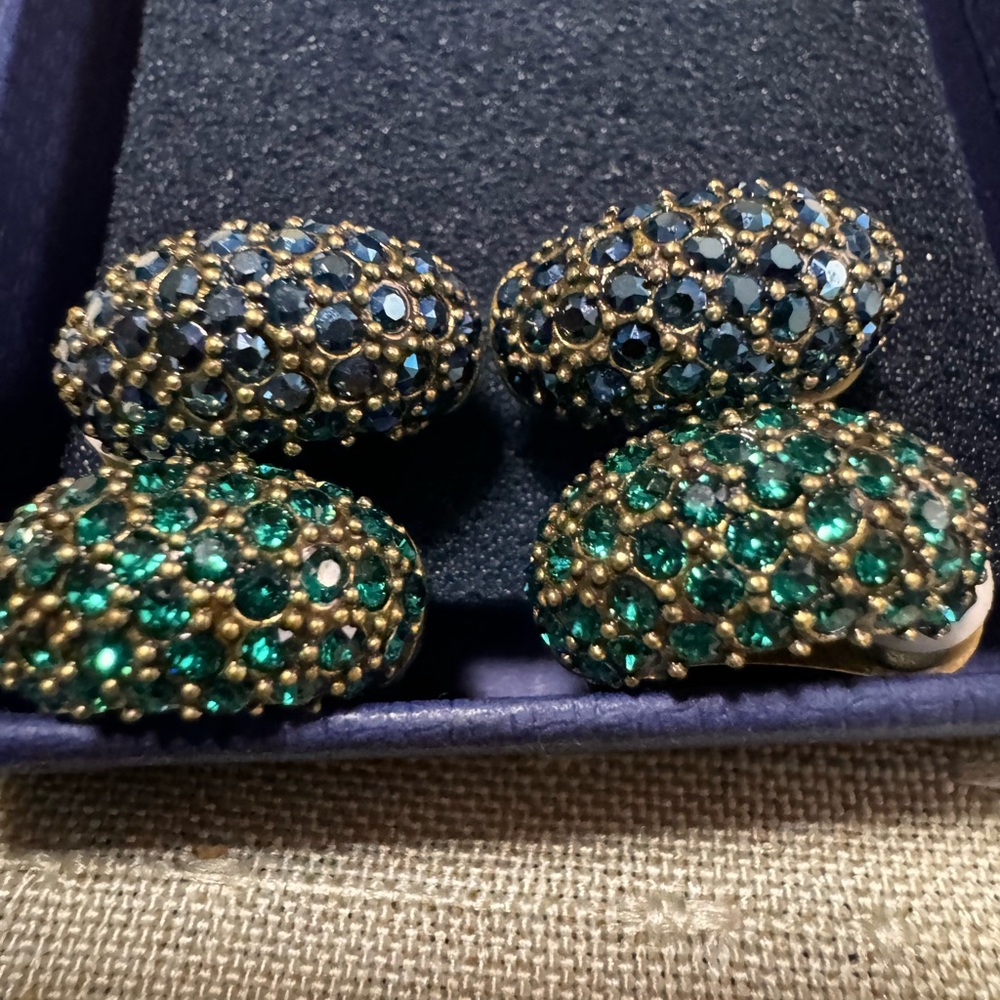 Heidi Daus Hoop Clip - On Fashion Earrings X2 - Picture 7 of 8